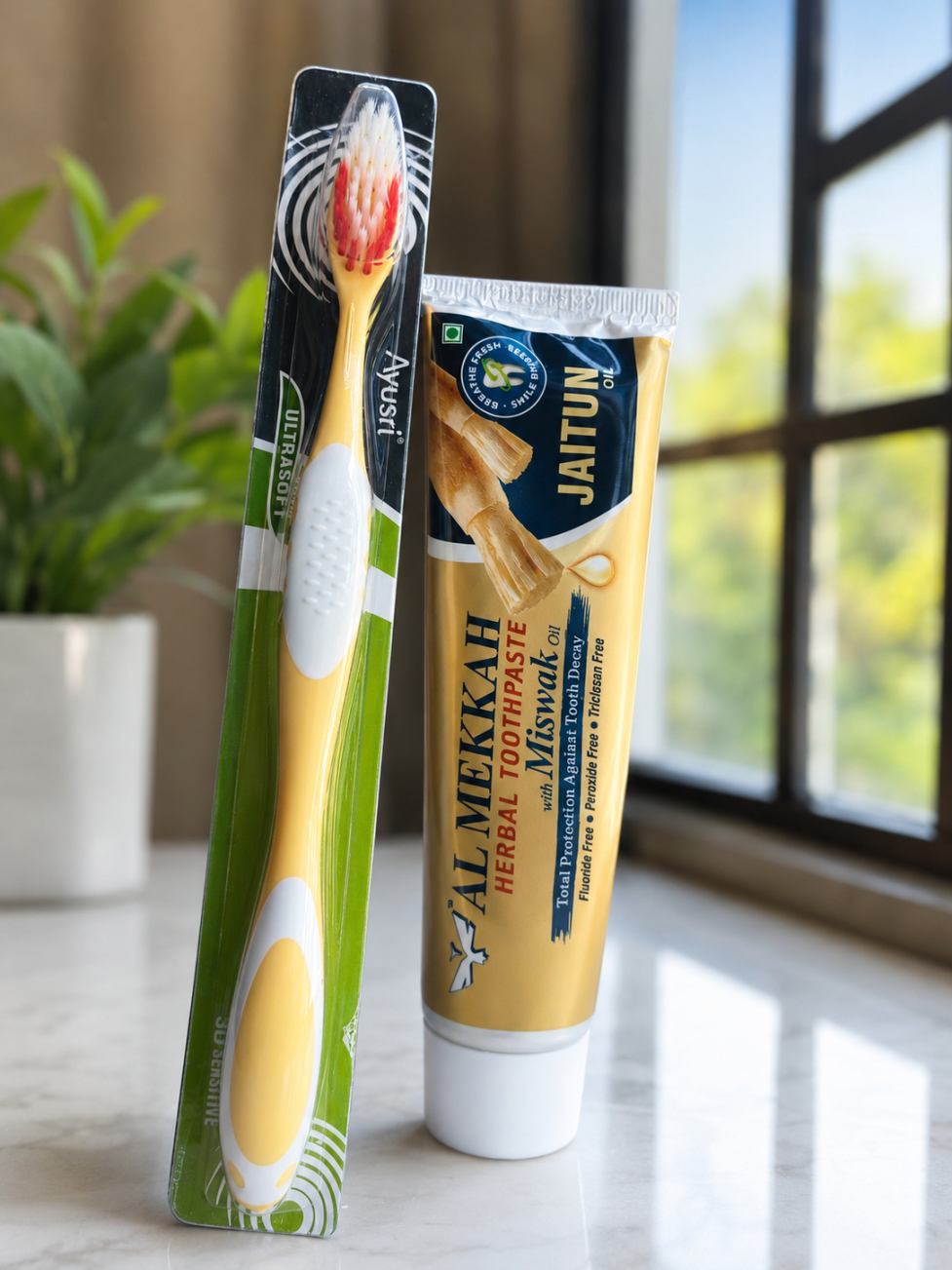 AL MEKKAH Herbal Toothpaste 150g + Free Toothbrush